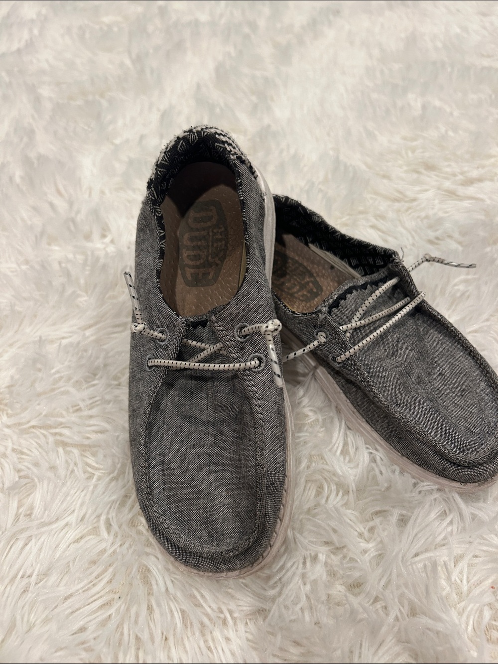 Hey Dude Boys Gray Slip-On Loafers